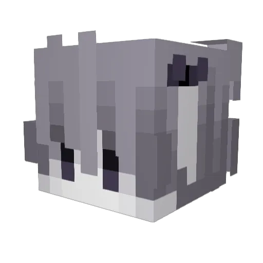Harmdoer Minecraft avatar head, 3D render
