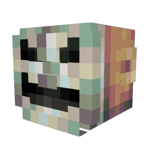 HarmineTheMaster Minecraft avatar head, 3D render