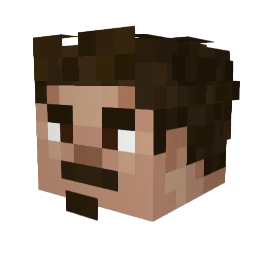 HarmlessPerson Minecraft avatar head, 3D render