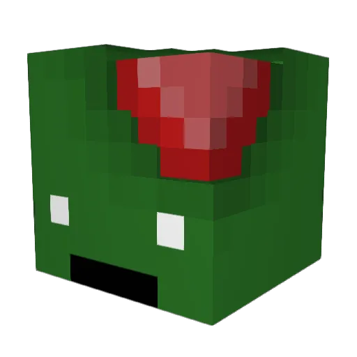 HarmlessZombie Minecraft avatar head, 3D render
