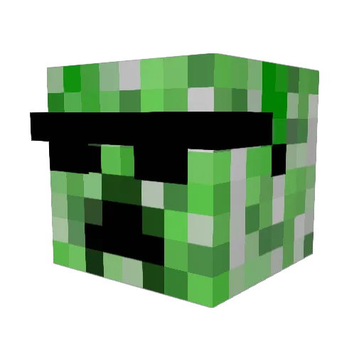 Harmodious Minecraft avatar head, 3D render