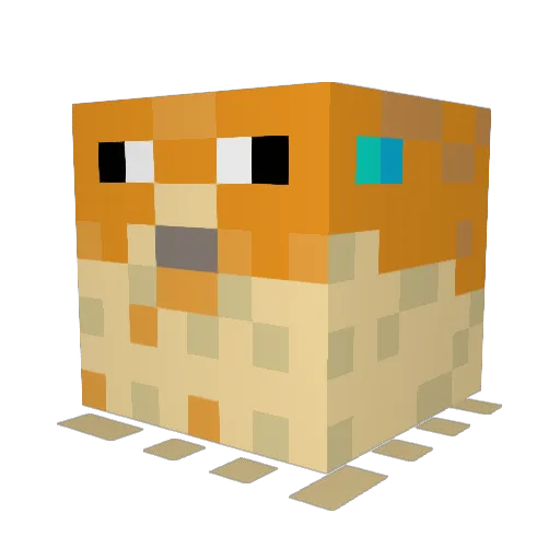 Harmonbears Minecraft avatar head, 3D render