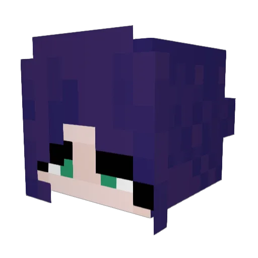 Harmoniaa Minecraft avatar head, 3D render