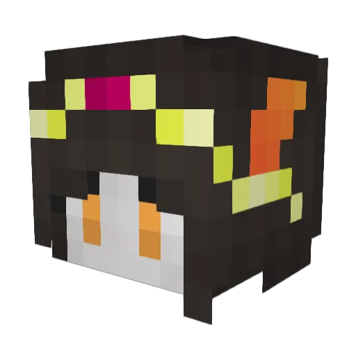 HarmonyBlu13 Minecraft avatar head, 3D render