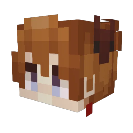 HarmonySword Minecraft avatar head, 3D render