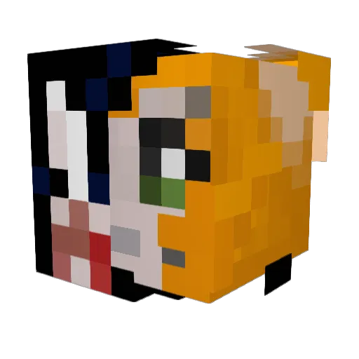 Harmonyz Minecraft avatar head, 3D render