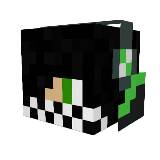 Harmst3R Minecraft avatar head, 3D render