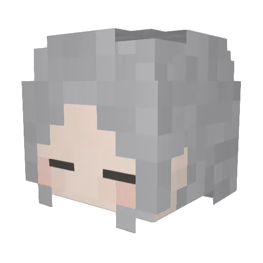 Harni_ Minecraft avatar head, 3D render