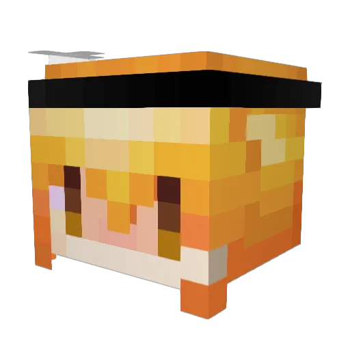 HaroRon Minecraft avatar head, 3D render