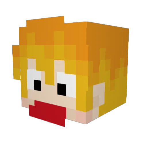 Harold2712 Minecraft avatar head, 3D render