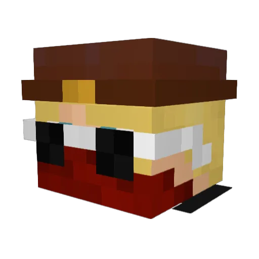 Haroode Minecraft avatar head, 3D render