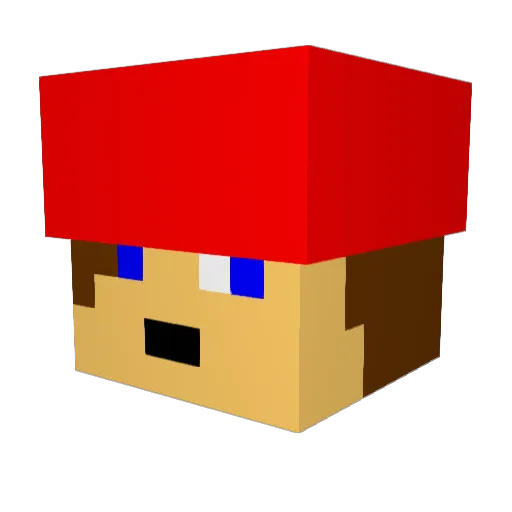 HaroxD Minecraft avatar head, 3D render