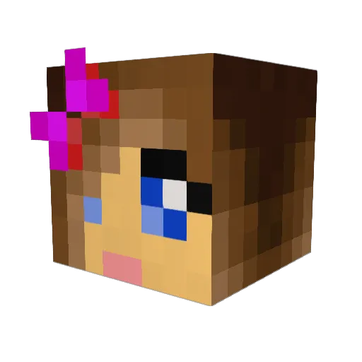 Harp11 Minecraft avatar head, 3D render