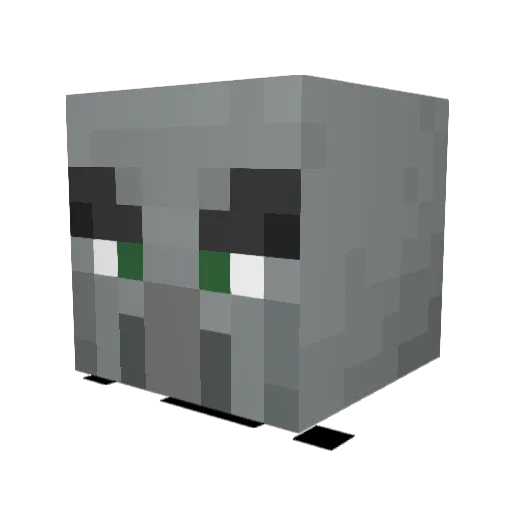 HarpAttack Minecraft avatar head, 3D render