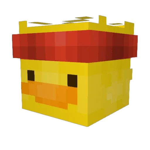 Harpagone Minecraft avatar head, 3D render