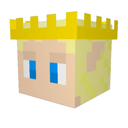 Harper_Blondie Minecraft avatar head, 3D render