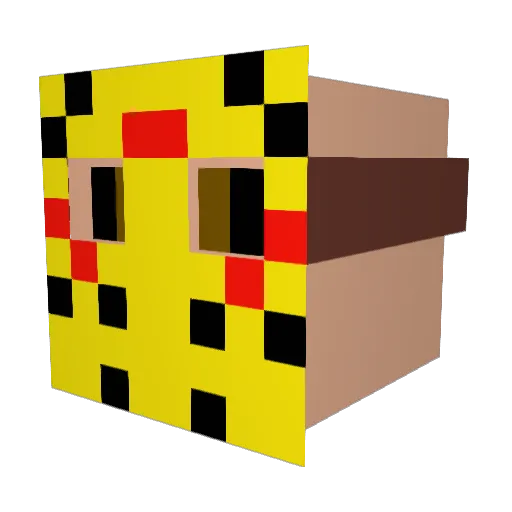 Harper_Spiderman Minecraft avatar head, 3D render