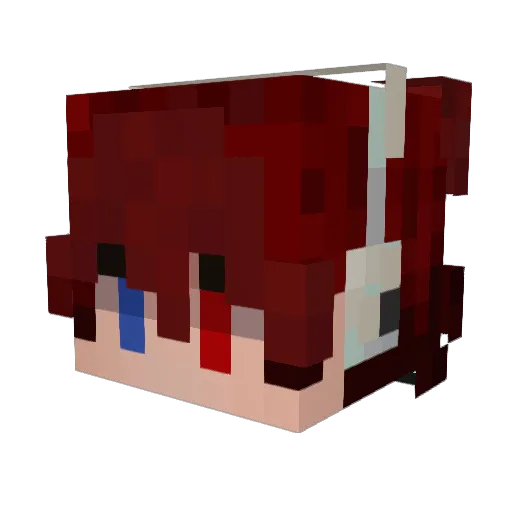 Harperek Minecraft avatar head, 3D render