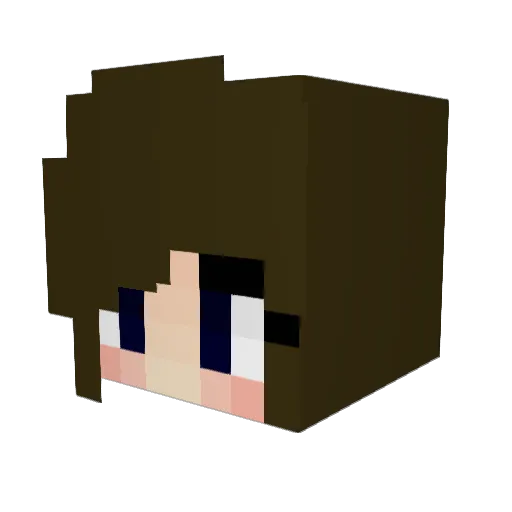 Harpist Minecraft avatar head, 3D render