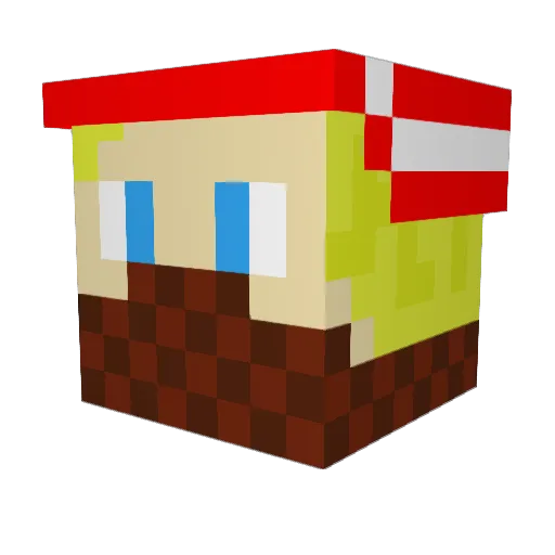 Harpothetimelord Minecraft avatar head, 3D render