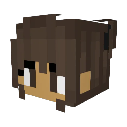 Harpso Minecraft avatar head, 3D render