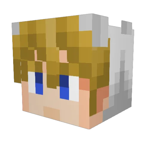 Harrah128 Minecraft avatar head, 3D render