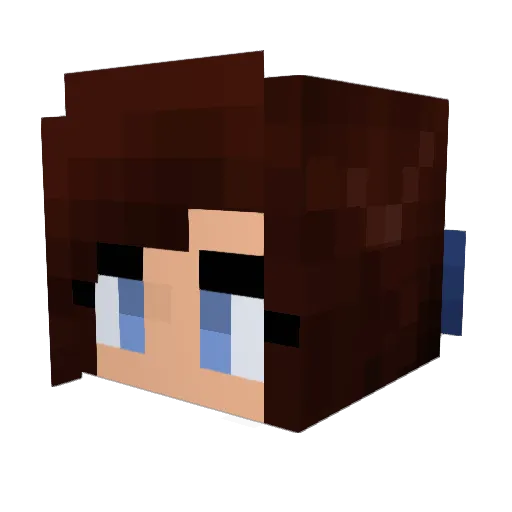 Harrans Minecraft avatar head, 3D render