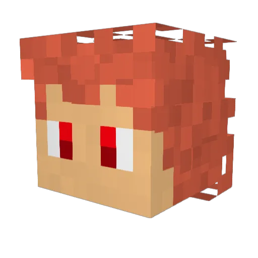 Harret Minecraft avatar head, 3D render