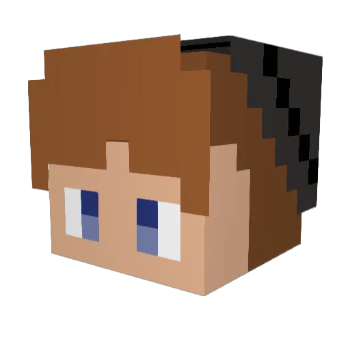 HarriR087 Minecraft avatar head, 3D render