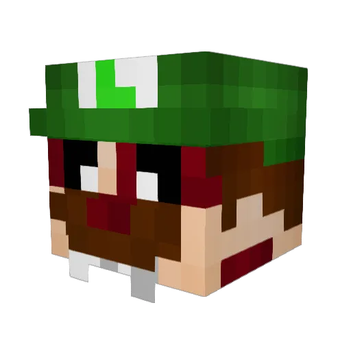 HarriScary Minecraft avatar head, 3D render