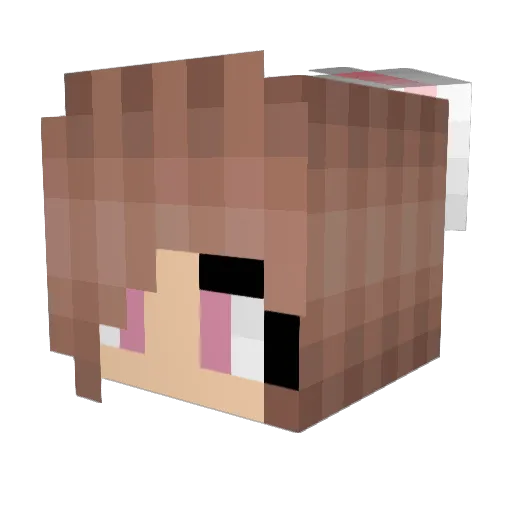 Harrieto Minecraft avatar head, 3D render