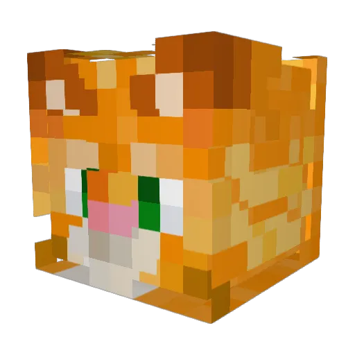 Harriey Minecraft avatar head, 3D render