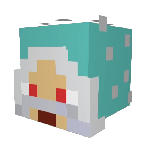 Harriiixp Minecraft avatar head, 3D render
