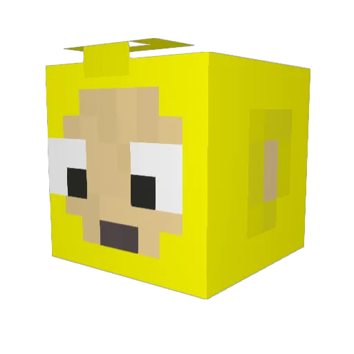 HarrisNotFound Minecraft avatar head, 3D render