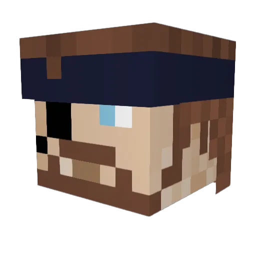 Harrisonnerd Minecraft avatar head, 3D render