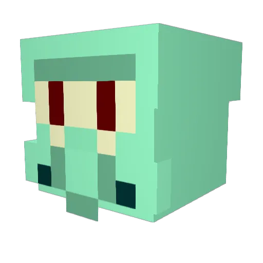 Harrmcc Minecraft avatar head, 3D render