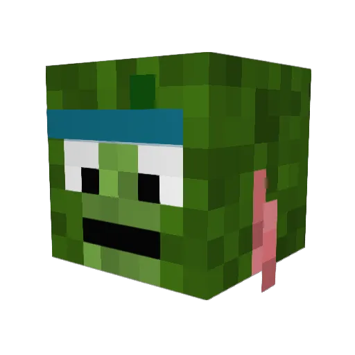Harry58b Minecraft avatar head, 3D render