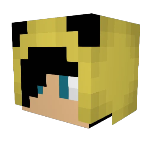 Harry6772 Minecraft avatar head, 3D render