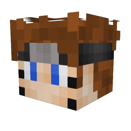Harry887 Minecraft avatar head, 3D render