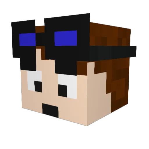 HarryB0209 Minecraft avatar head, 3D render