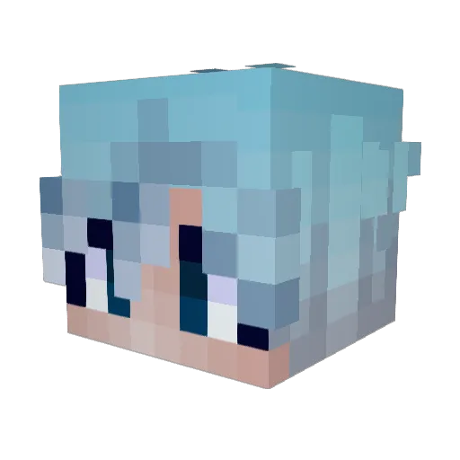 HarryBaiBai Minecraft avatar head, 3D render