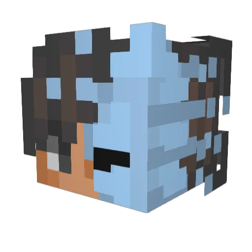 HarryDennis Minecraft avatar head, 3D render