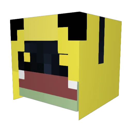 HarryEStyles Minecraft avatar head, 3D render