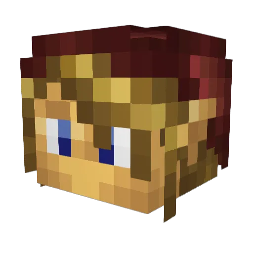 HarryHannock Minecraft avatar head, 3D render