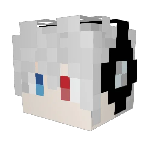 HarryKY Minecraft avatar head, 3D render