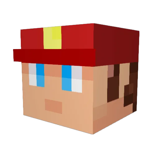 HarryKennedyZ Minecraft avatar head, 3D render