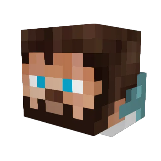 HarryLeMoldu Minecraft avatar head, 3D render