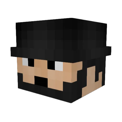 HarryLikePotter Minecraft avatar head, 3D render