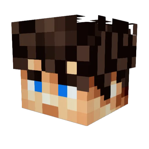 HarryLuis Minecraft avatar head, 3D render