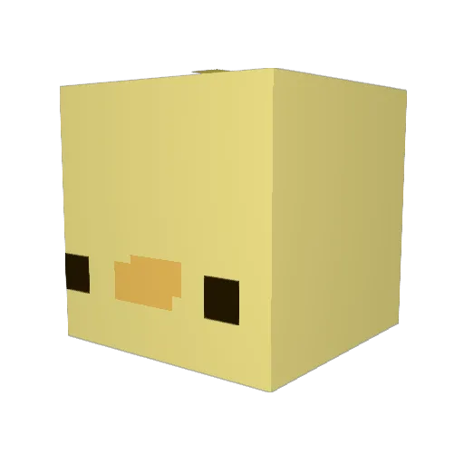 HarryMM Minecraft avatar head, 3D render
